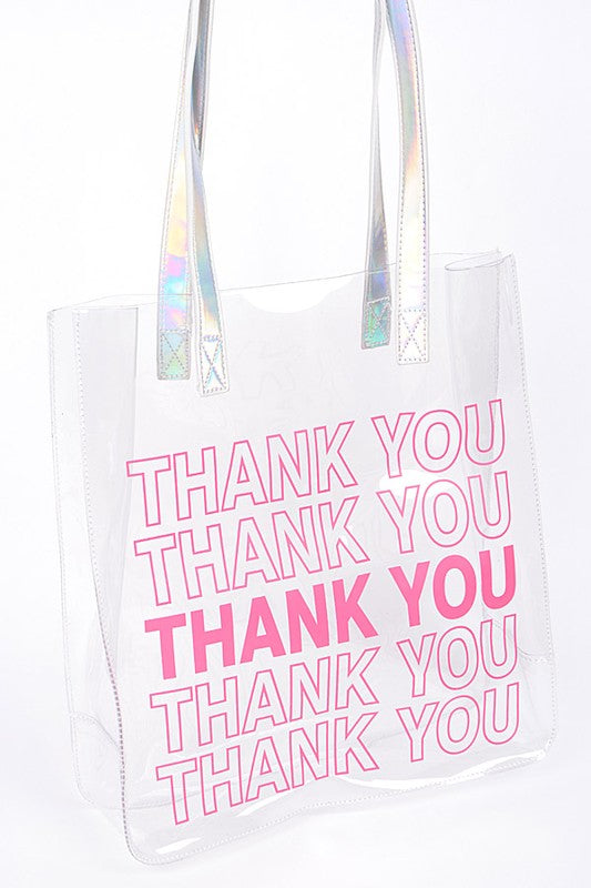 large plastic thank you purse