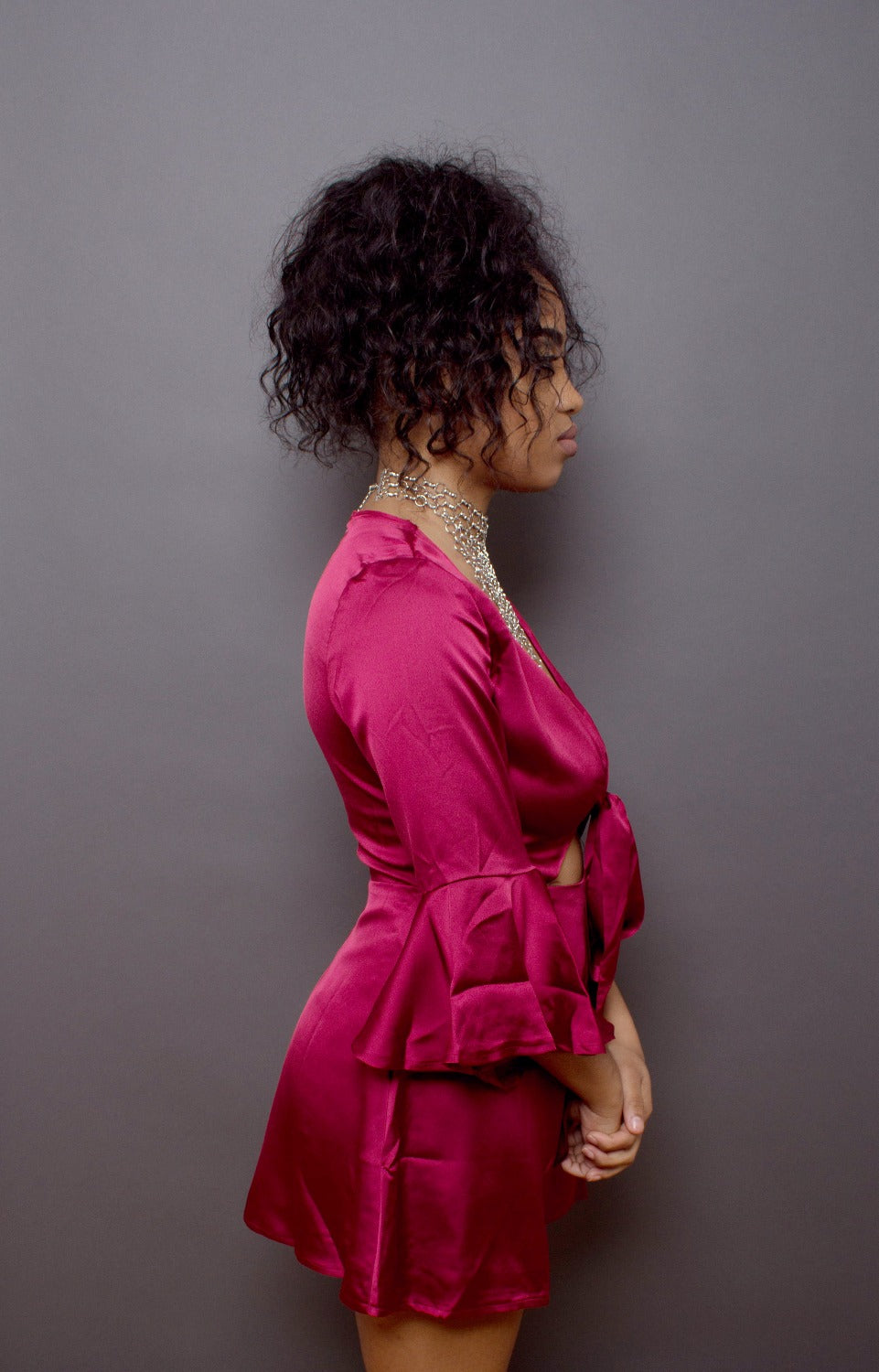 Luxx Lush Satin Robe in Red