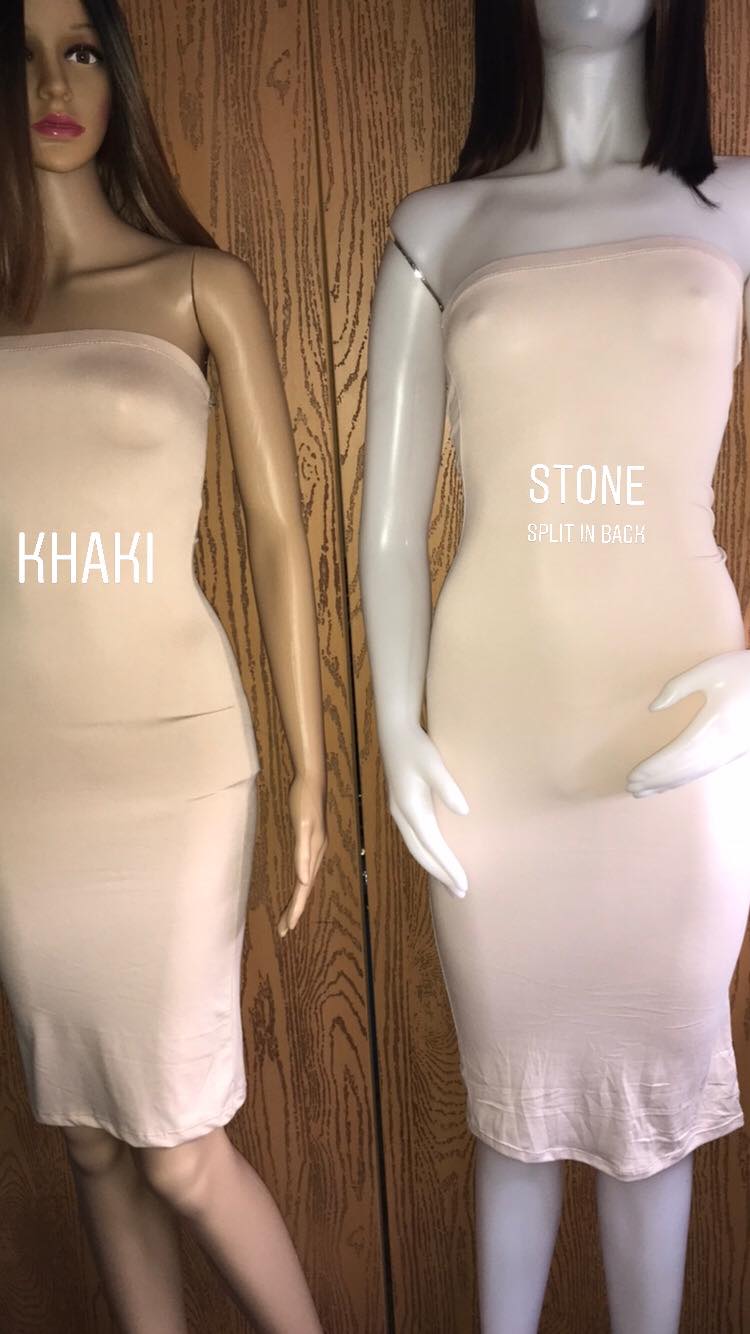 Tube Dress with Slit