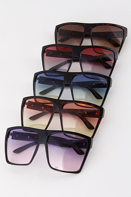 large retro colored shades