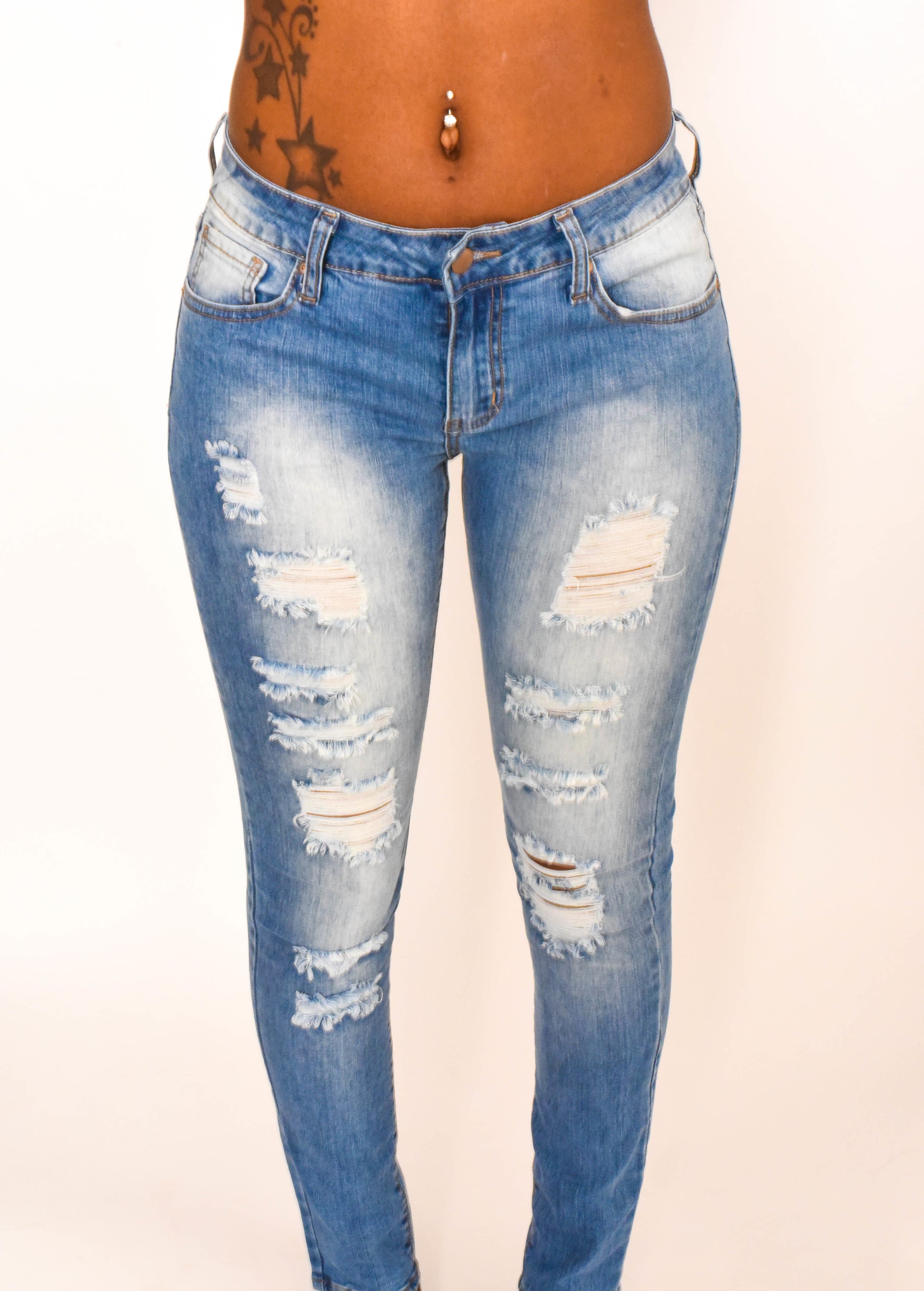Blue Distressed Jeans