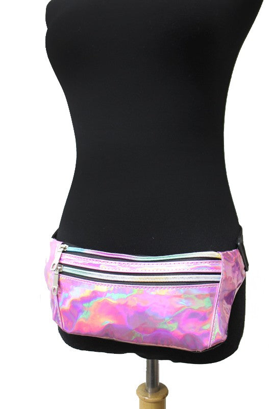 Extra large Metallic Retro Fanny Pack
