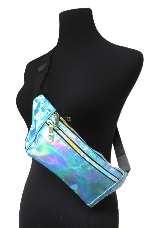 Extra large Retro Blue Fanny Pack