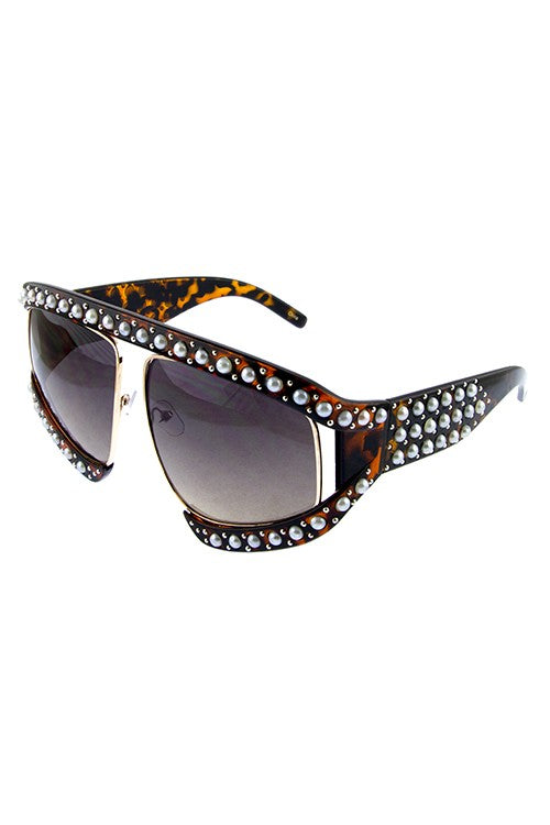 cardi b black glasses with rhinestones and studs