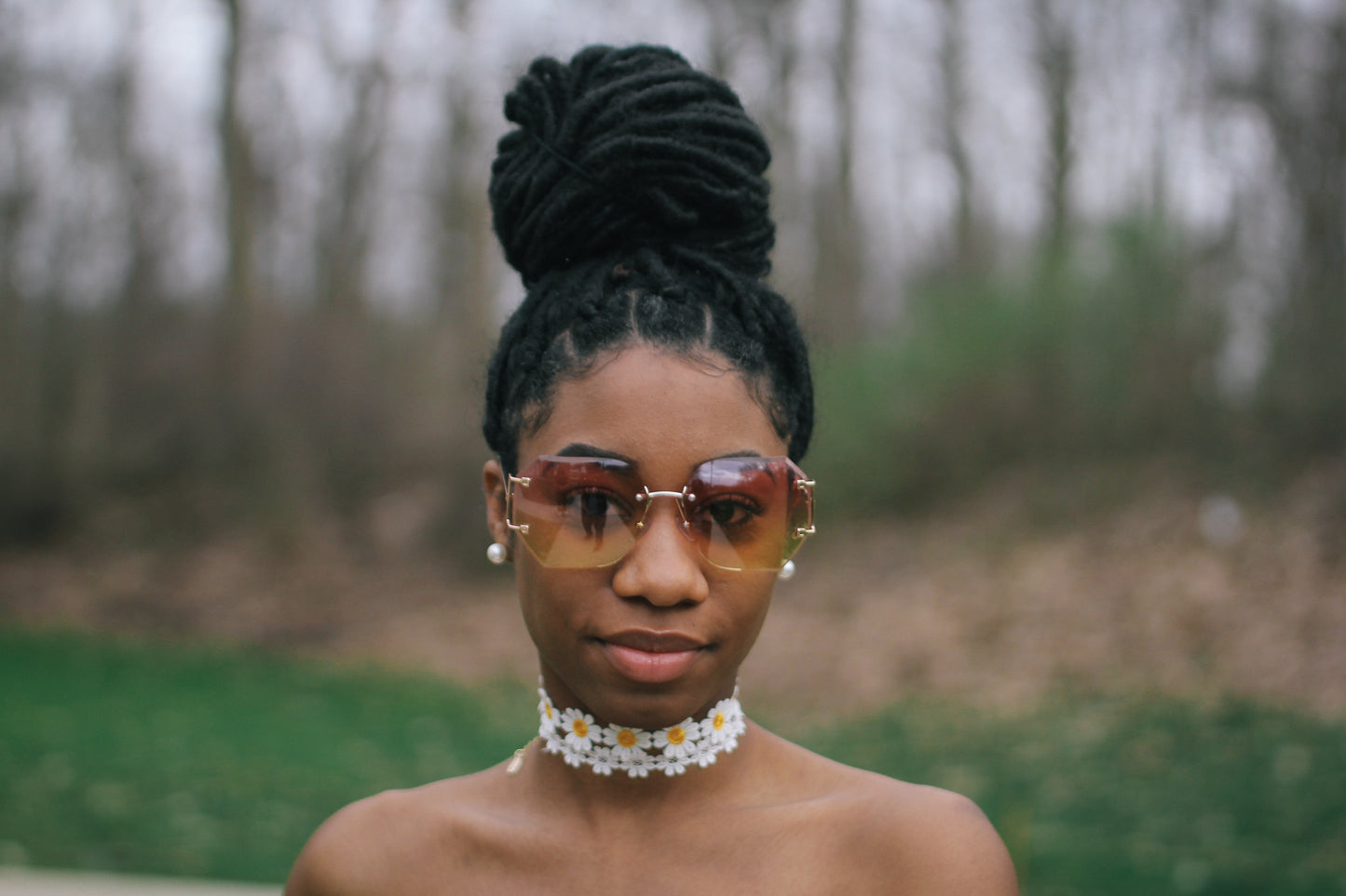 Pink Rimless Vintage glasses