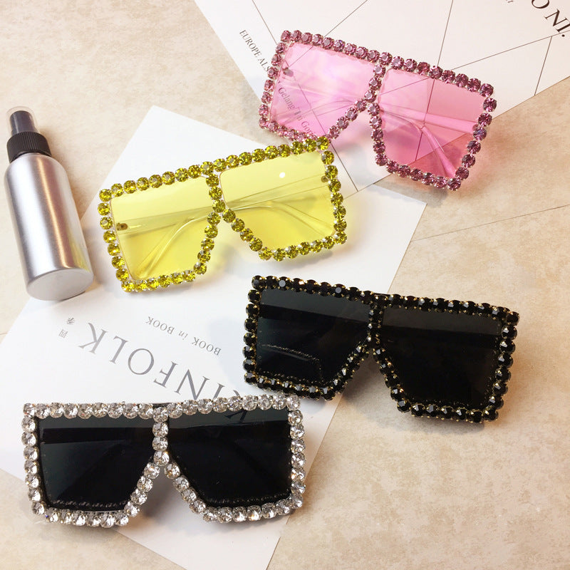 square oversized studded frames