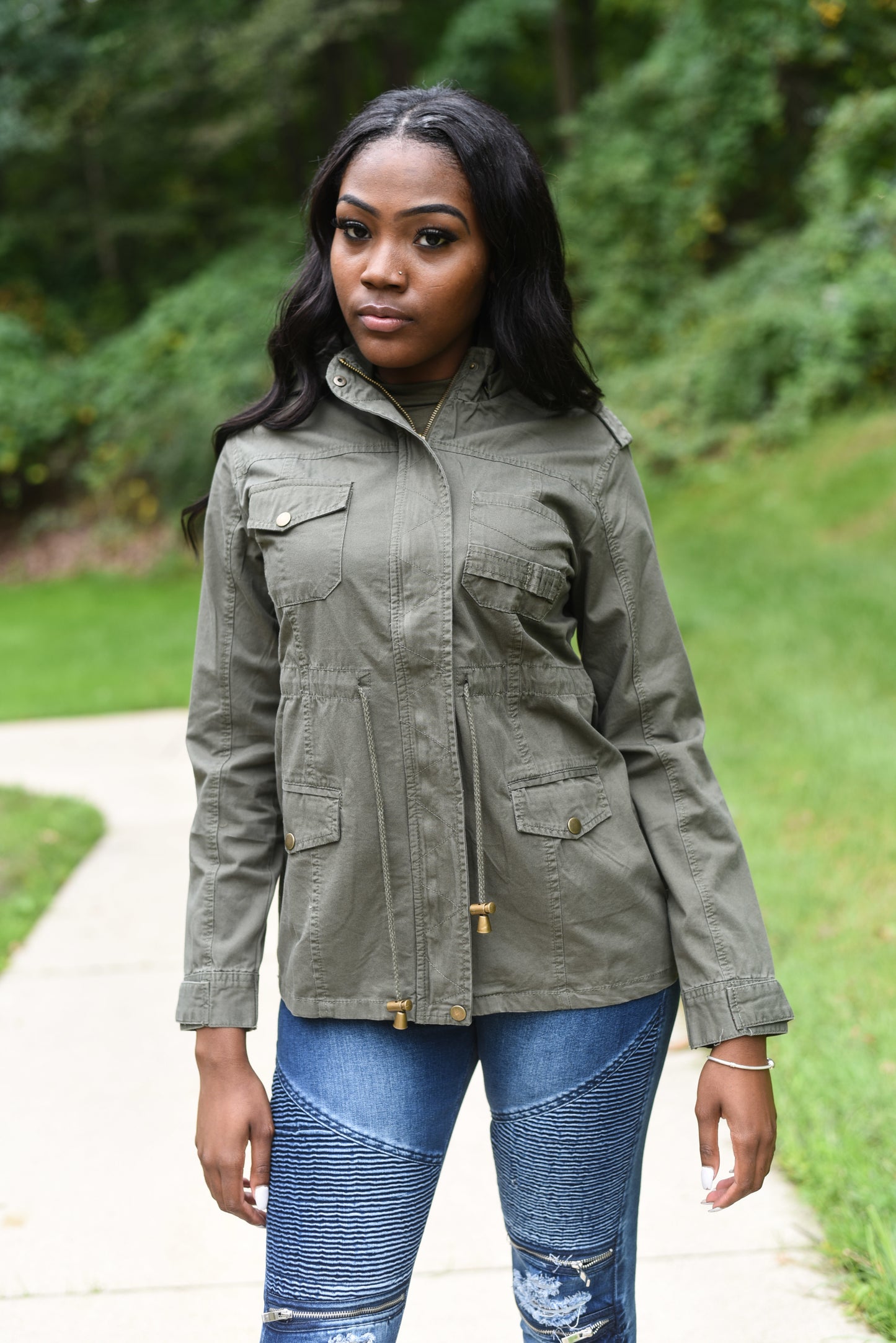 Green Anorak Parka coat jacket