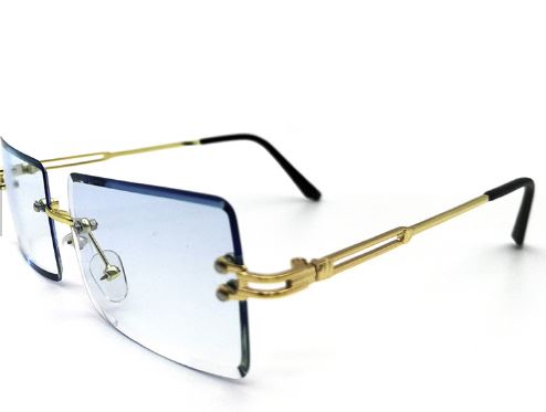 Blue Cartier Wire Glasses