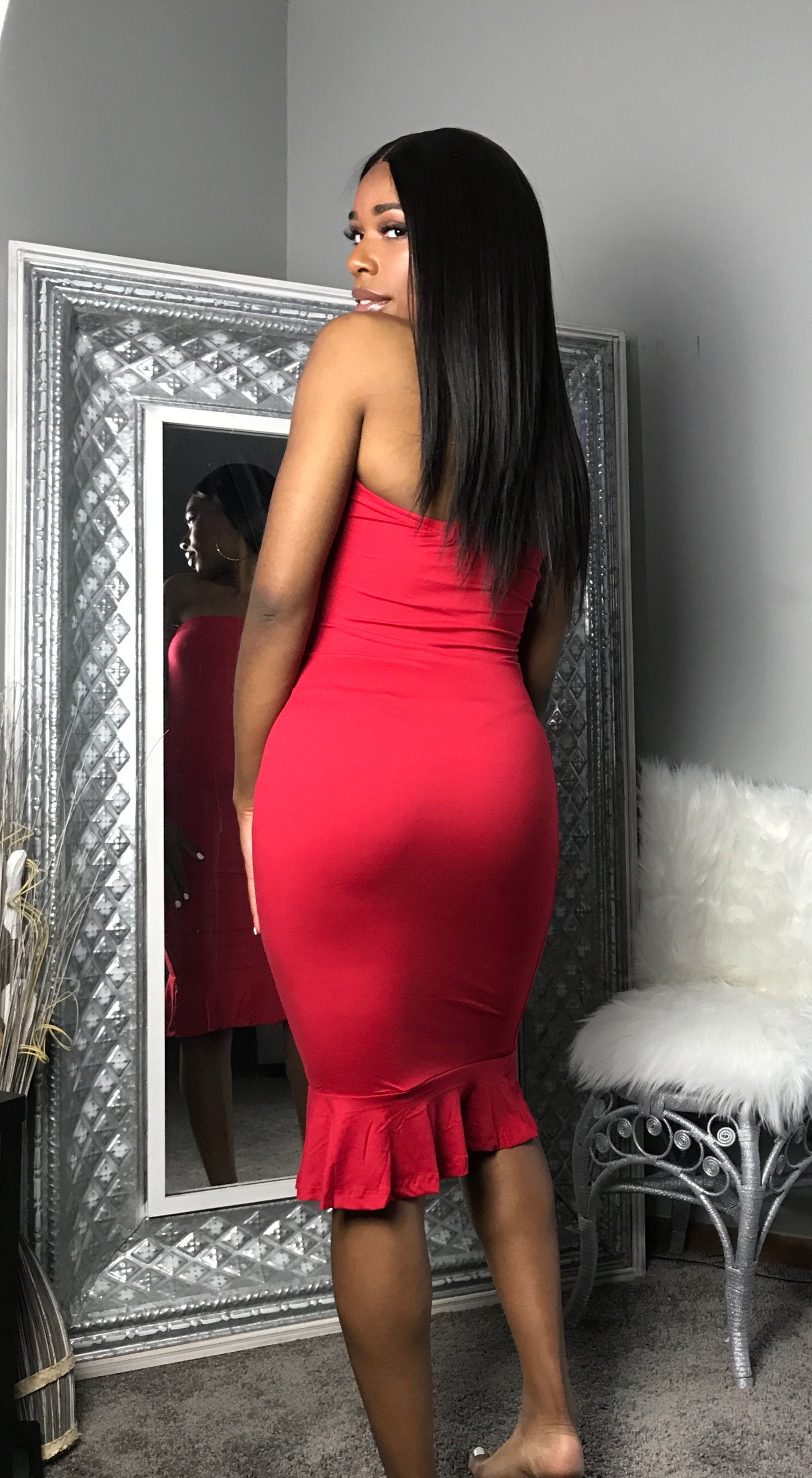 rude ruffle bittom dress
