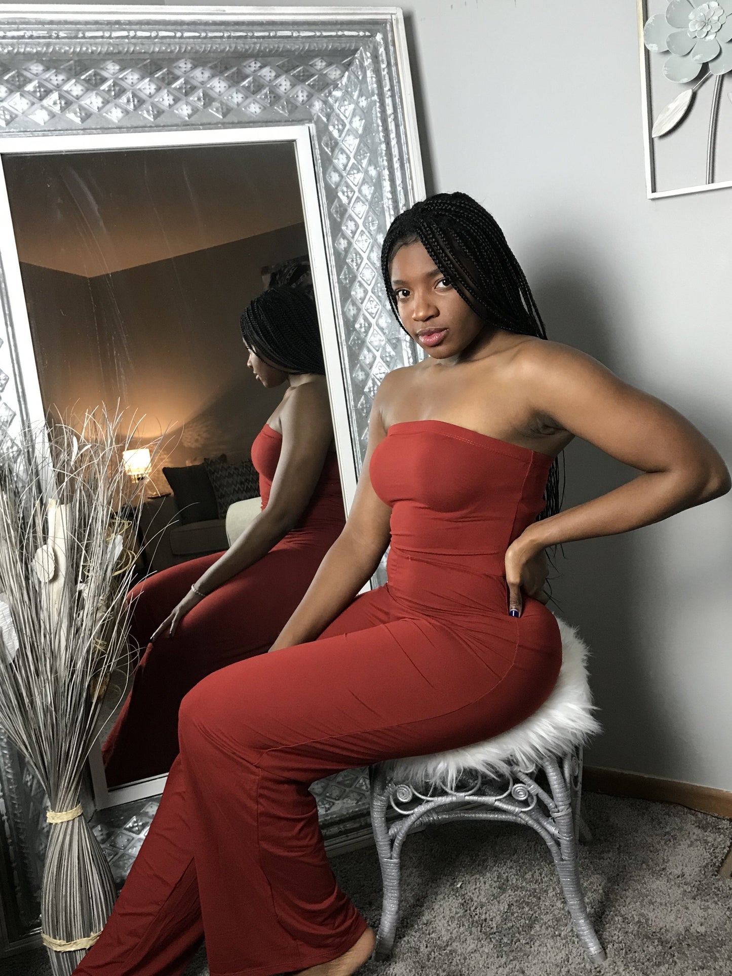 seamless wide leg jumpsuit