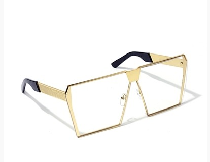 Gold frame Oversized Square glasses