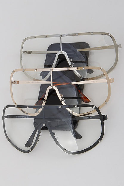 oversized framed clear glasses