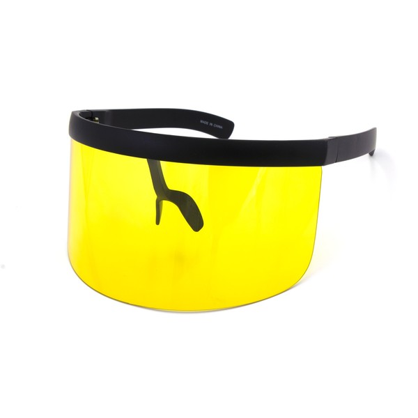 yellow plastic visor
