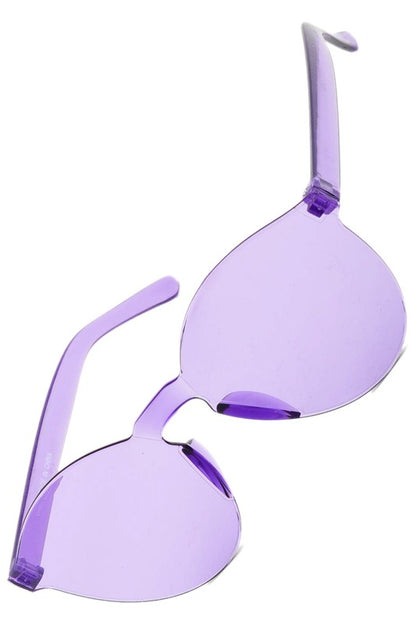 plastic purple sunglasses