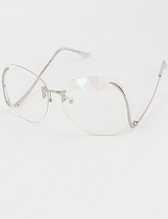Oversized clear sunglasses